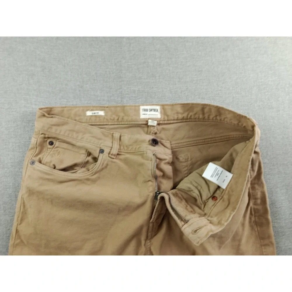Todd Snyder Pants Mens 33X32 Beige Chino Slim FIt 5 Pocket Italian Moleskin